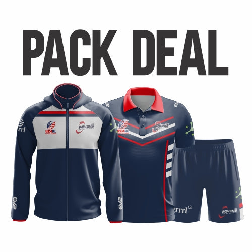 USA Womens Rugby League - Pack Deal (Elite Hoodie, Club Polo & Training Short)