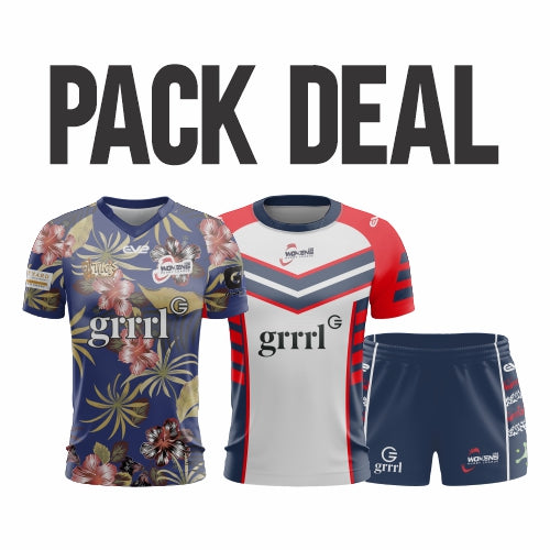 USA Womens Rugby League - Pack Deal (Pro Jersey, Rugby League Short & Training Shirt)