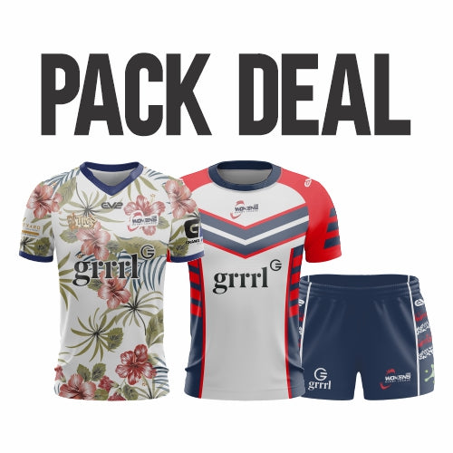 USA Womens Rugby League - Pack Deal (Pro Jersey, Rugby League Short & Training Shirt)